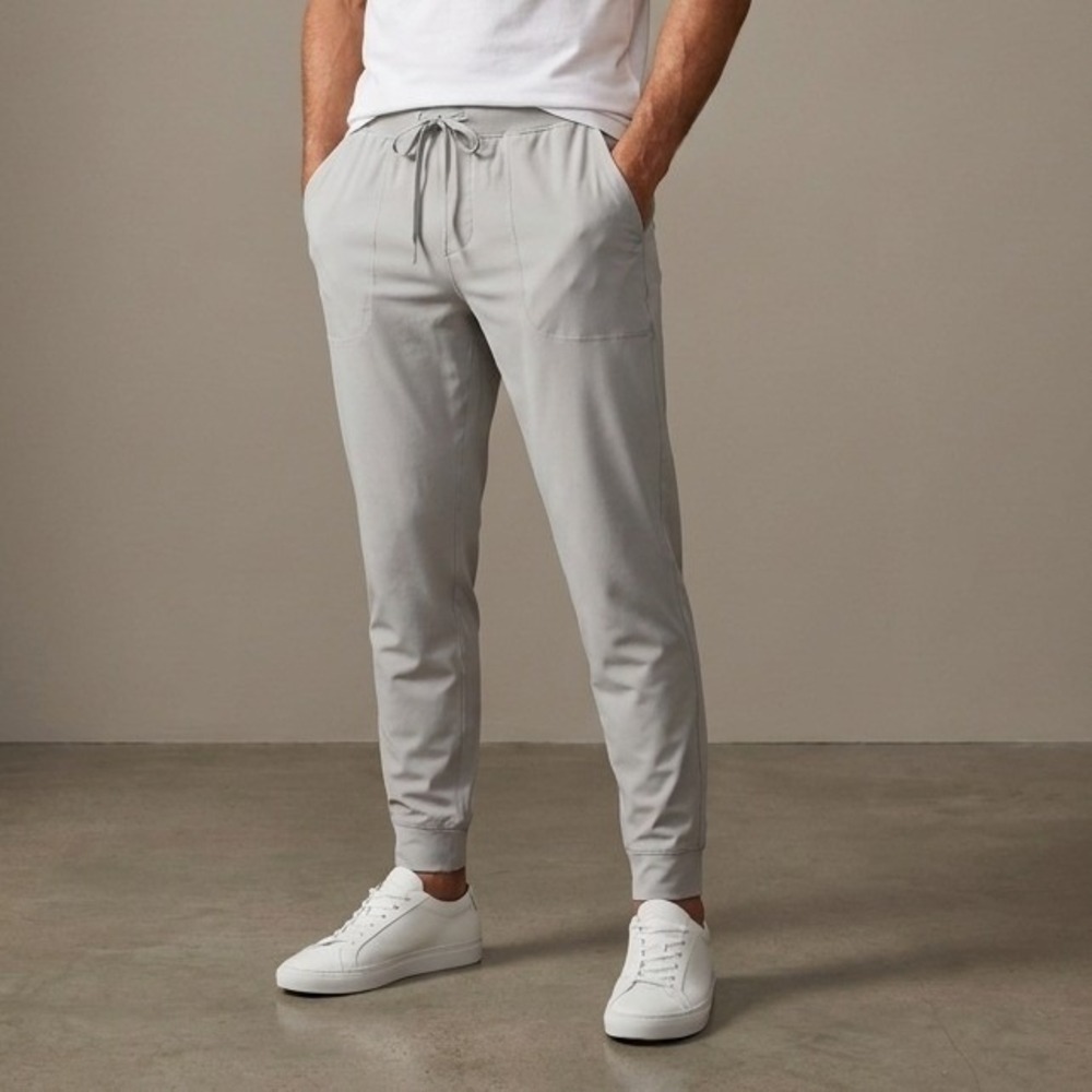 LULULEMON Mens ABC Warpstreme Jogger Regular Large Light Gray Athleisure